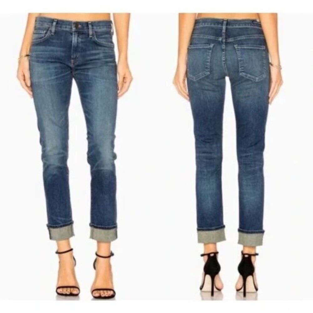 Citizens Of Humanity Jazmin Ankle Slim Straight Jeans Cuffed Size 26